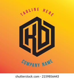 El logotipo de las letras de KD es sencillo, fácil de entender y autoritario