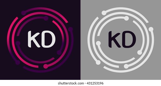 KD letters business logo icon design 