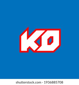 Diseño del logotipo de KD, diseño inicial de la letra de KD con estilo de ciencia ficción. Logo de KD para juegos, deportes, tecnología, digital, comunitaria o empresarial. K D Deporte letra del alfabeto italiano moderno. Tipografía de estilo urbano.