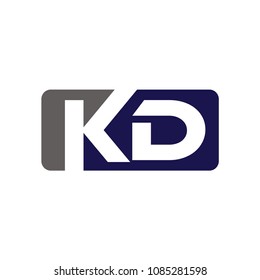 KD logo initial letter design template vector 