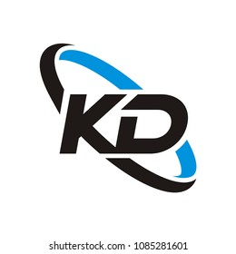 KD logo initial letter design template vector 