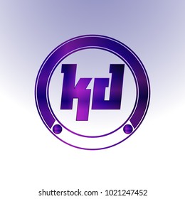 KD Logo, Metal Logo, purple Logo, Monogram