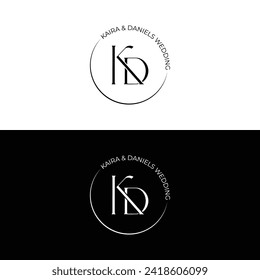 KD Monogram, Kaira and Danials wedding Logo Design