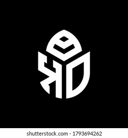 KD monogram logo with a cypress shape luxury style design template