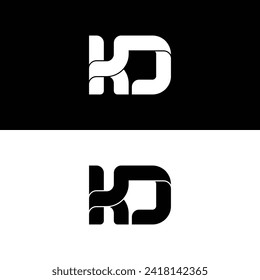 Logo de KD Monograma marca de palabra