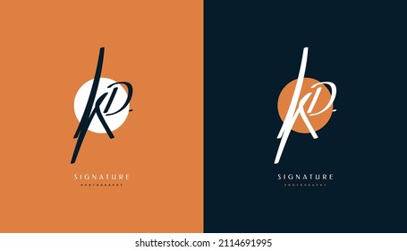 Diseño de logotipo inicial de firma KD con estilo de escritura a mano. Logo o símbolo KD Signature para matrimonio, moda, joyería, boutique, botánica, floral y de negocios