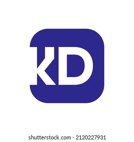 KD typography monogram. KD company initial letters icon.