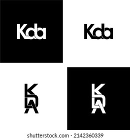 kda letter original monogram logo design set