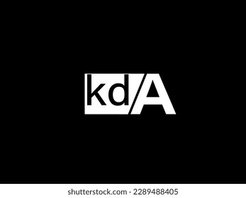 KDA Logo and Graphics design vector art, Icons isolated on black background