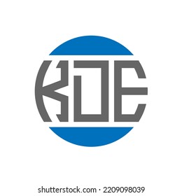 KDE letter logo design on white background. KDE creative initials circle logo concept. KDE letter design.