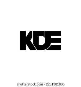 Vector de diseño de logotipo de monocasco de letras de KDE