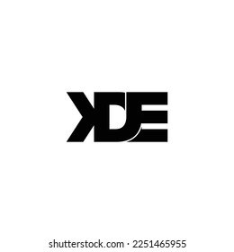 KDE letter monogram logo design vector
