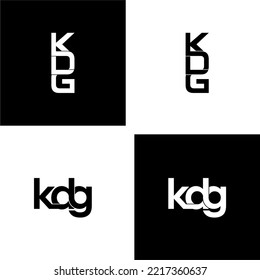 conjunto de diseño inicial del logotipo de monograma de kdg