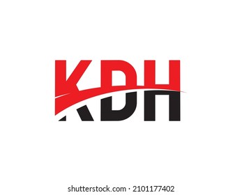 KDH Letter Initial Logo Design Vector Illustration