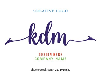 KDM  lettering logo is simple, easy to understand and authoritative