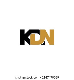 KDN letter monogram logo design vector