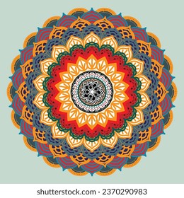 Kdp coloring book colorful mandala art | Mandala vector Art | Islamic Mandala design