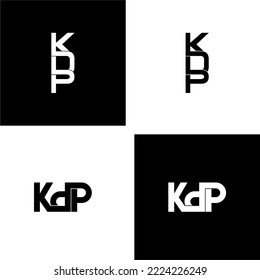 kdp initial letter monogram logo design set
