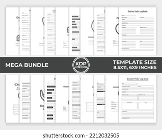 KDP Interior Bundle Doctor Visits Logbook Unique Design Template