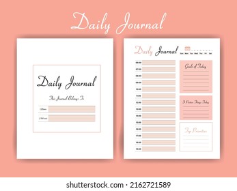 KDP Interior Design - Daily Planner Interior  - Printable Low-Content Books, Organizer, Planner, Notebook, Diary