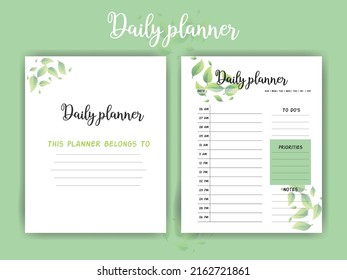 KDP Interior Design - Daily Planner Interior  - Printable Low-Content Books, Organizer, Planner, Notebook, Diary