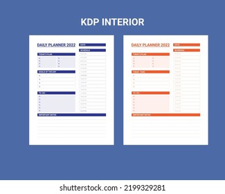 KDP Interior design daily planner 2022