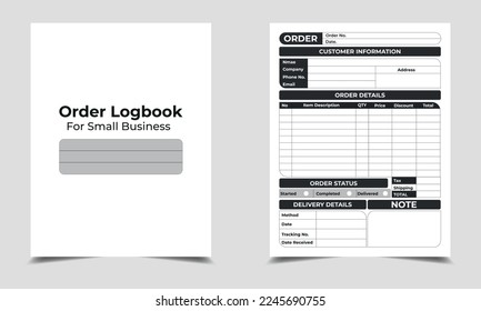 KDP Interior Design - Order LogBook Interior, KDP interior journal