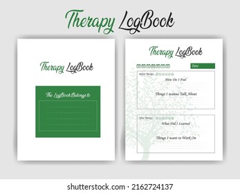 KDP Interior Design - Therapy Journal Interior  - Printable Low-Content Books, Organizer, Planner, Notebook, Diary