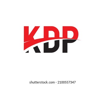 Letra KDP Ilustración del vector de diseño del logotipo inicial