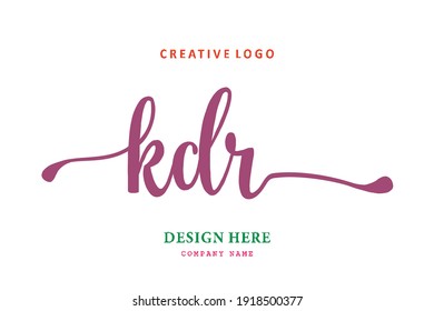 KDR lettering logo is simple, easy to understand and authoritative