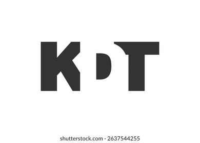 KDT logo design. Initial letter K D T bold font style for tech startups, consulting, corporate branding. Creative company name, headlines typography identity, trendy logotype. Vector illustration.