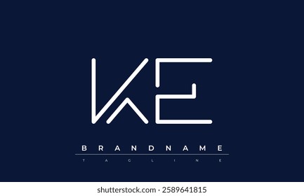 KE Abstract letter logo. This logo icon incorporate with abstract shape in the creative way