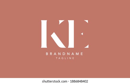 KE Alphabet initial Letter Monogram Icon Logo vector illustration