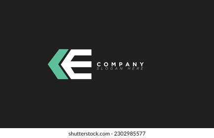 KE Alphabet letters Initials Monogram logo EK, K and E