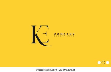 Letras alfabéticas KE Iniciales logotipo de monograma EK, K y E