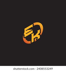 KE combination letter unique initials logo esport for gaming team, youtube, twitch