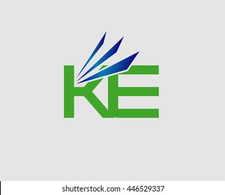 KE company linked letter logo
