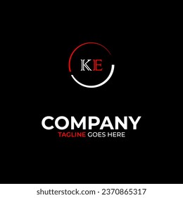 KE creative modern letters logo design template
