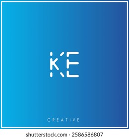 KE Creative Premium Vector latter logo design. Creative Logo. Elegant leaves.  modern design. Vector Illustration logo. Creative Minimal feminine monogram and logo.