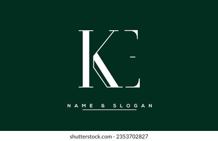 KE,  EK  Abstract  Letters  Logo  Monogram