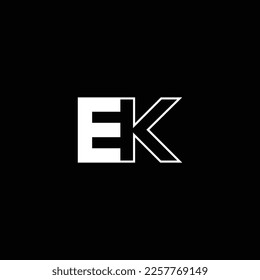 KE or EK abstract outstanding professional business awesome artistic branding company different colors illustration logo