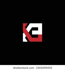 KE o EK abstract sobresaliente negocio profesional impresionante marca artística empresa de diferentes colores ilustración logo