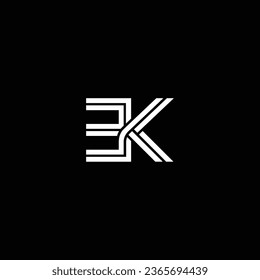 KE or EK abstract outstanding professional business awesome artistic branding company different colors illustration logo
