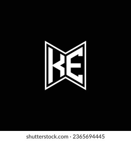 KE o EK abstract sobresaliente negocio profesional impresionante marca artística empresa de diferentes colores ilustración logo