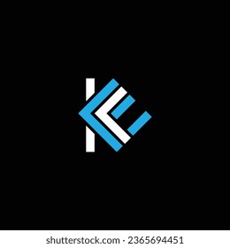 KE oder EK abstrakte herausragende professionelle Business-fantastische künstlerische Branding-Firma mit verschiedenen Farben Illustrationslogo