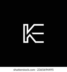 KE o EK abstract sobresaliente negocio profesional impresionante marca artística empresa de diferentes colores ilustración logo