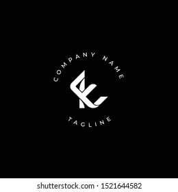 KE EK letter mark logo icon template