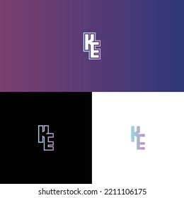 KE Esport Gaming Initial Logo Design