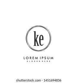 KE Initial beauty monogram logo vector