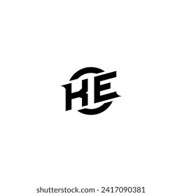 KE initial game logo, banner design for your e-sports or streaming team